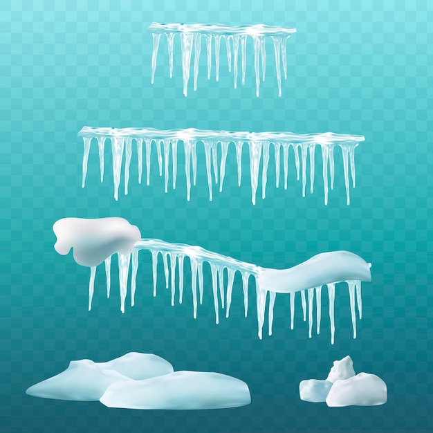 Vector snow elements.