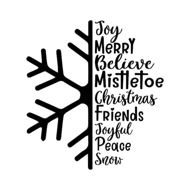 Snow flocks Christmas SVG Design