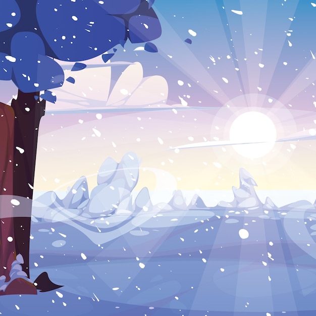 snow forest background design