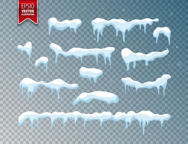 雪の 雪の花びら 透明な背景に隔離された冬の季節