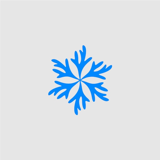 Vettore icona del vettore dell'illustrazione del logo della neve