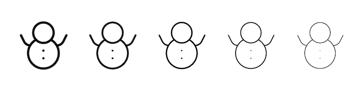 वेक्टर snow man icon vector logo sign