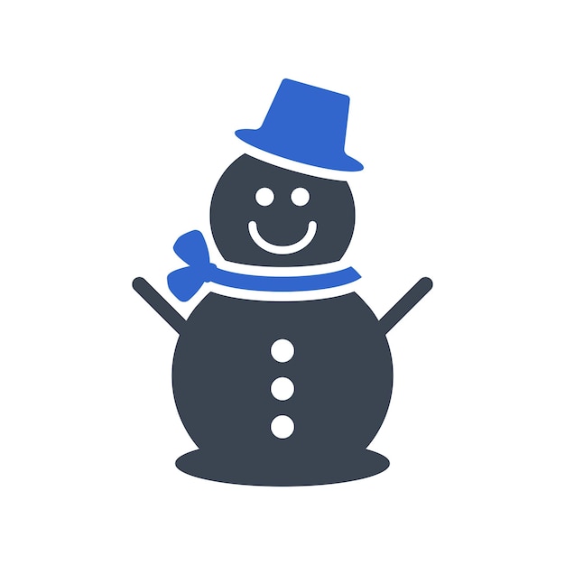 Snow man icon