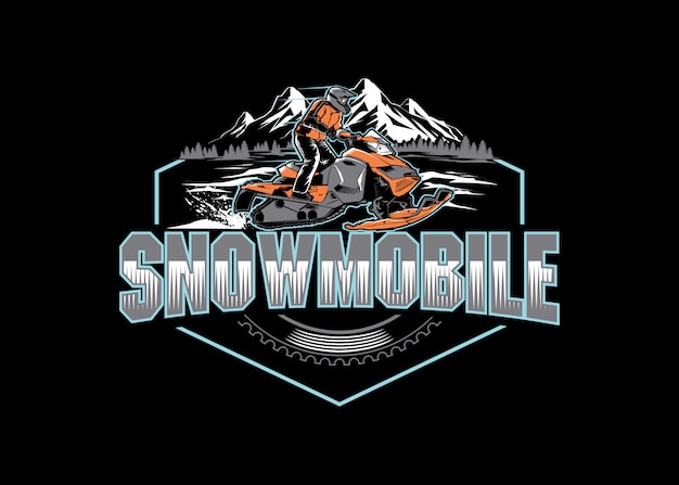 Logo sportivo mobile da neve