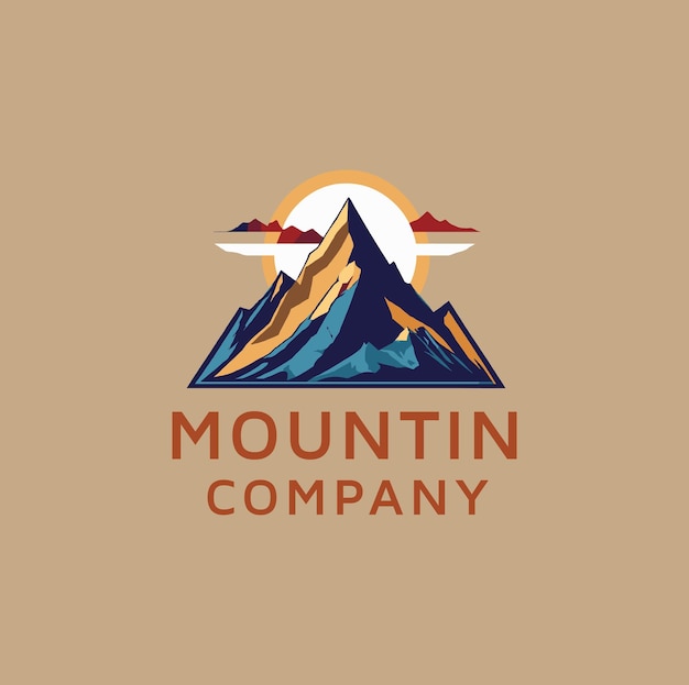 Vector snow mountain symbol design