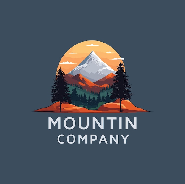 Vector snow mountain symbol design