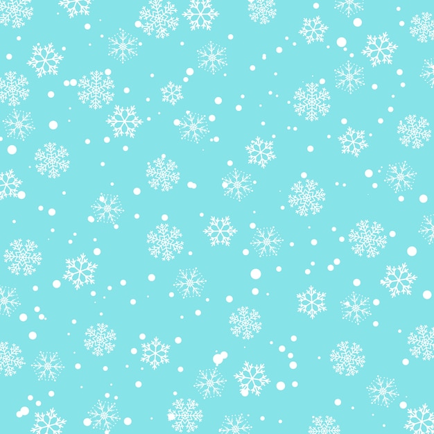雪のパターン。ベクトルイラスト。雪が降る。