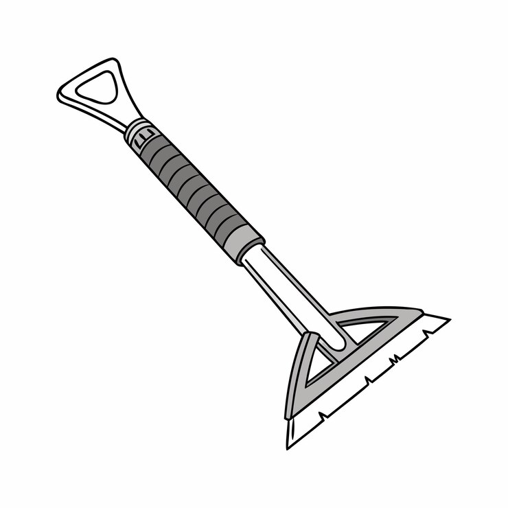 Vector snow scraper vector for winter maintenance