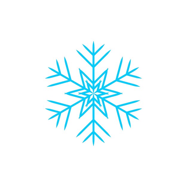 snow set with snowflake element christmas