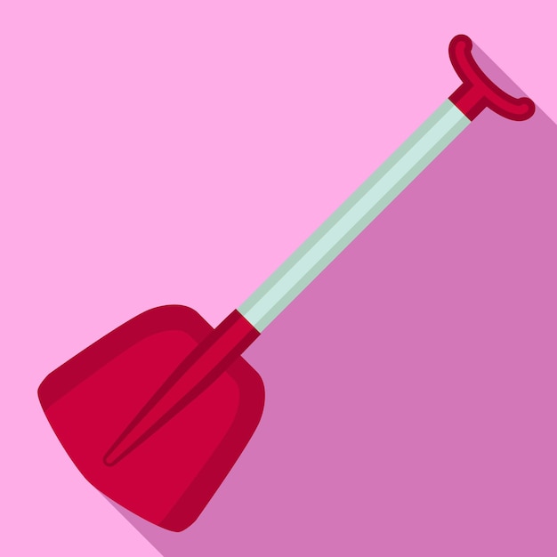 Snow shovel icon flat illustration of snow shovel vector icon for web design