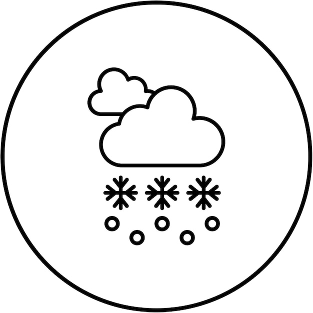 Vector snow storm icon