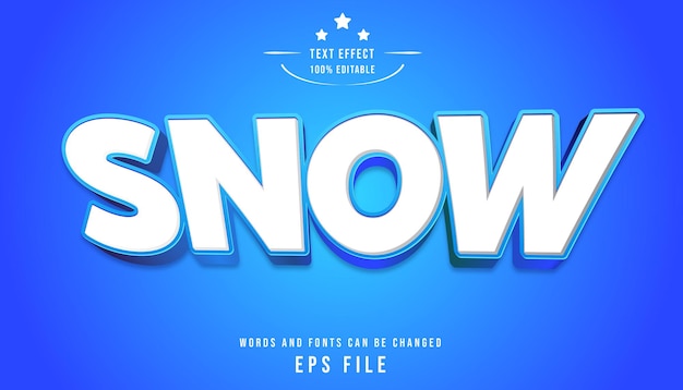 Snow text effect editable