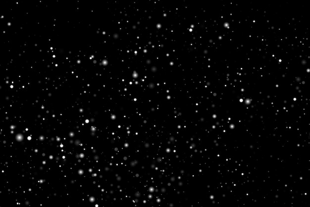 Snow texture Christmas backdrop Falling defocused snowflakes on transparent background