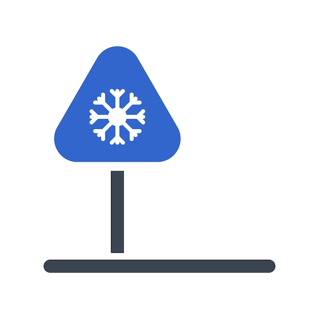 Vector snow warring icon