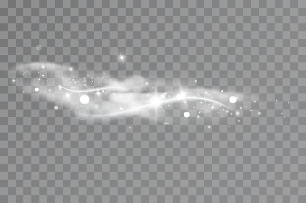 Vector snow and wind on a transparent background winter and snowvector