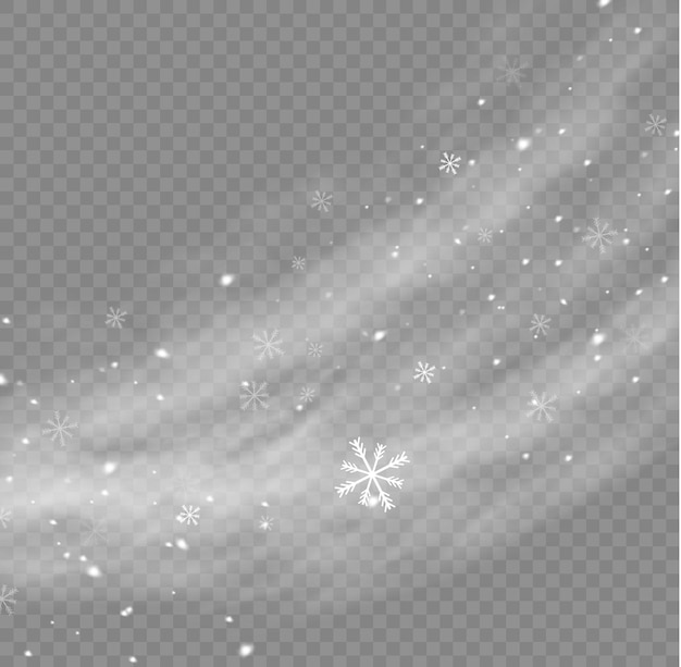 Snow and wind white gradient decorative element winter fog vector