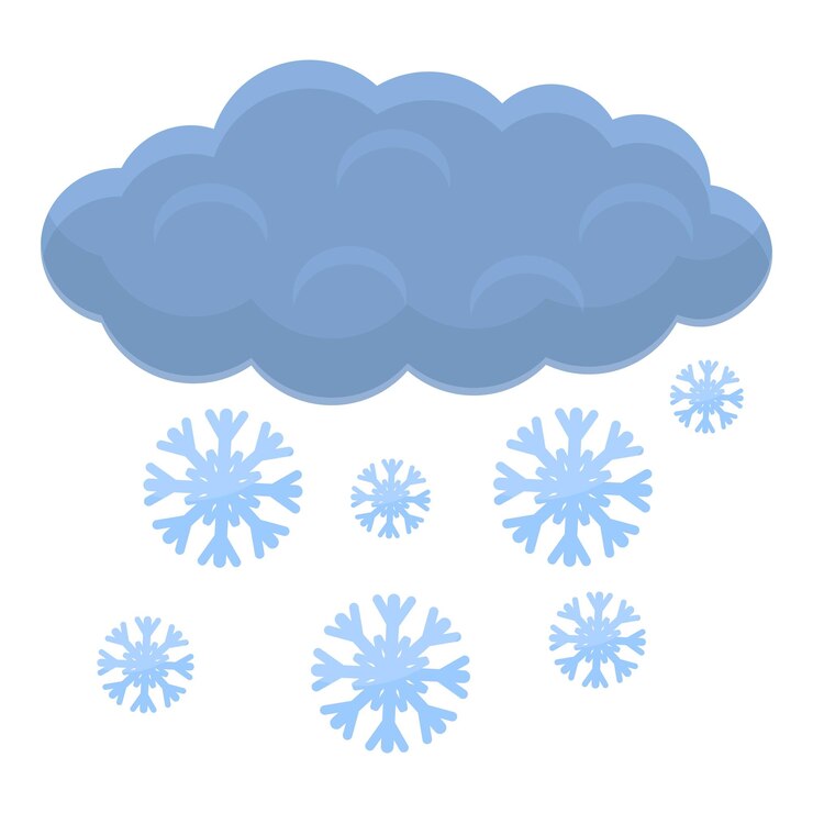 वेक्टर snow winter cloud icon cartoon of snow winter cloud vector icon for web design isolated on white background