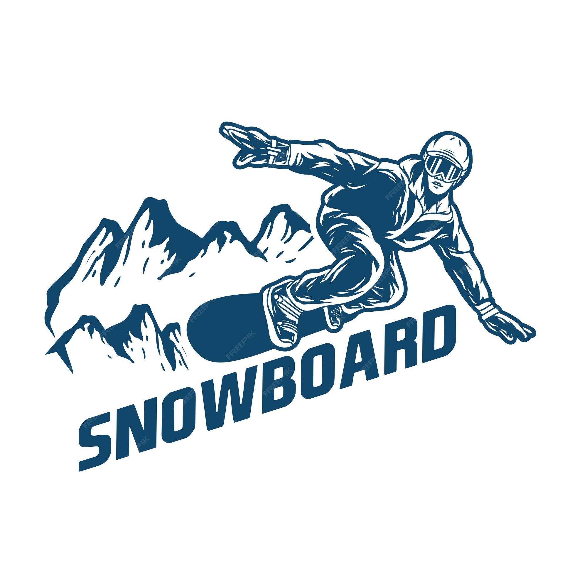 Premium Vector | Snowboard logo