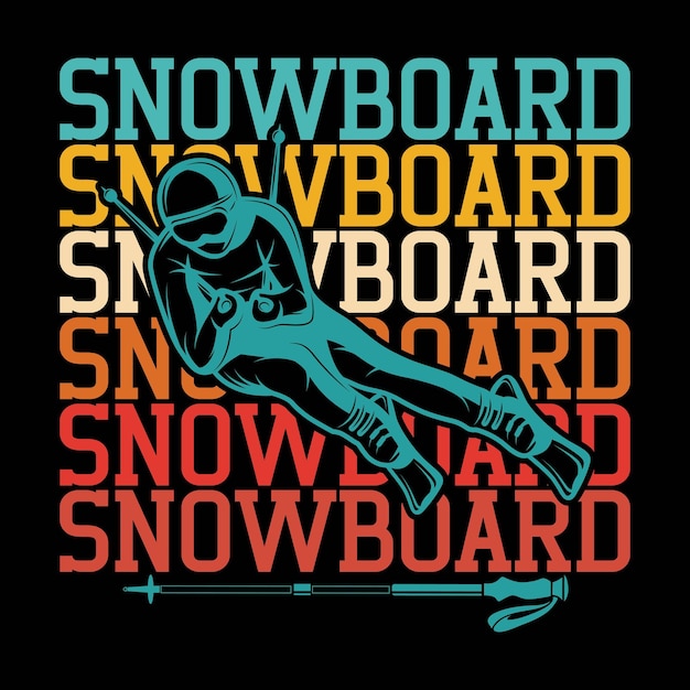 Snowboard t-shirt ontwerp