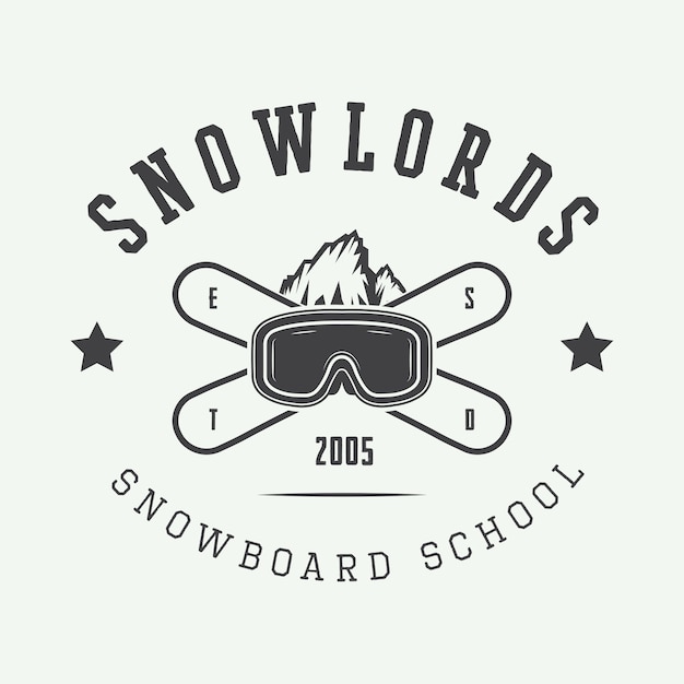 Snowboarden logo, badge