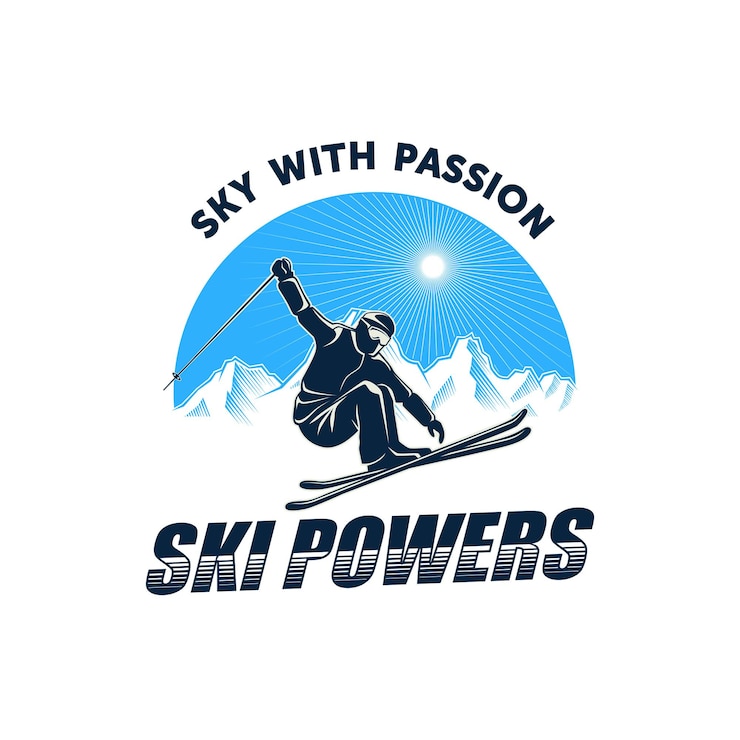Vector snowboarden logo ontwerp ski sport logo illustratie vector