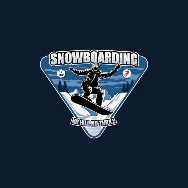 Snowboarden Logo ontwerp Ski sport logo illustratie vector