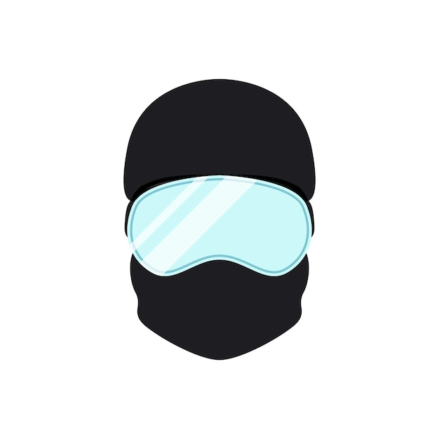 Vector snowboarder avatar in helmet and goggles. sportsman vector icon.