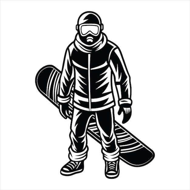 スノーボーダー クリパート svg