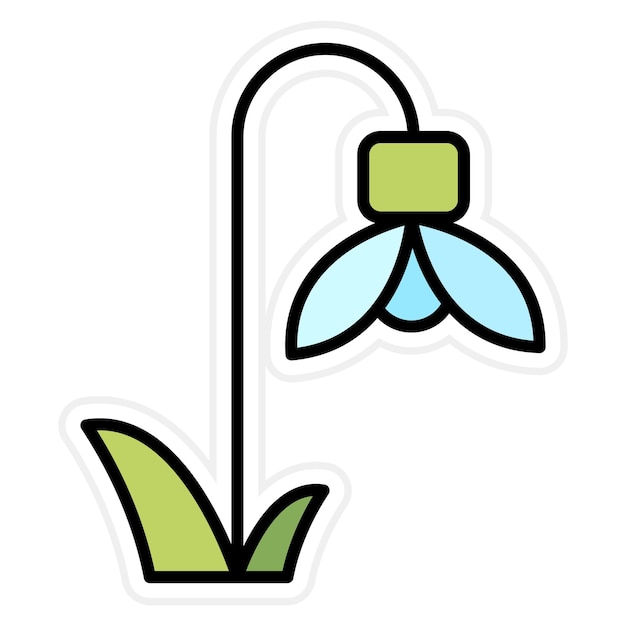 Snowdrop icon vector image Can be used for Spring