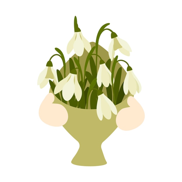 Snowdrops vector illustration