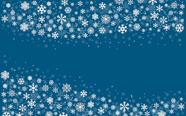 Snowed border frame Christmas background Vector illustration