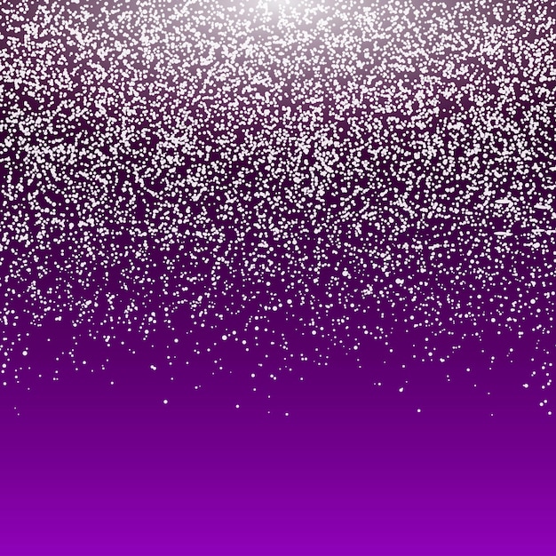 Snowfall on a purple background Christmas holiday mood New Year vector illustration Design template