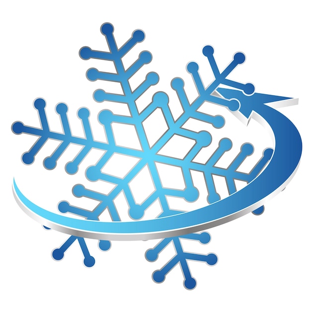 Snowflake air conditioning and ventilation symbol