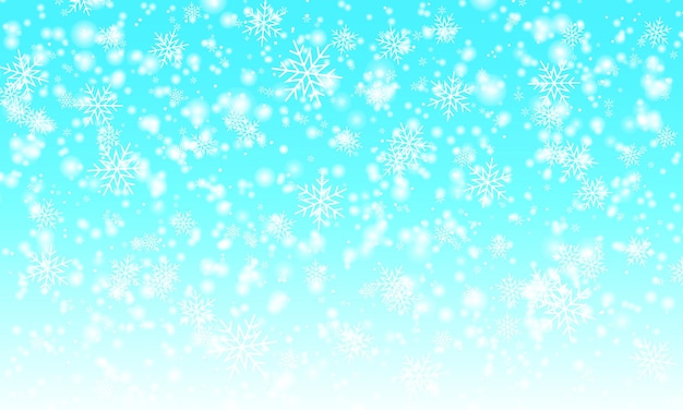 Snowflake background Falling snow Vector