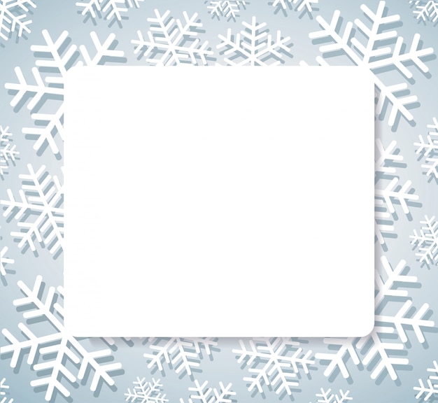 Snowflake banner for web christmas concept background