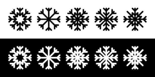 Snowflake collection Snowflake Snow Snowflakes vector icons Christmas icon Vector illustration