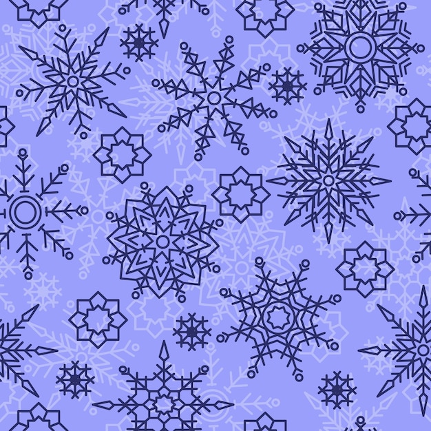 Snowflake Cool Winter Snow Seamless Pattern Background