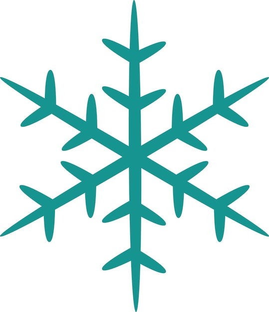 Vector snowflake creature silhouette