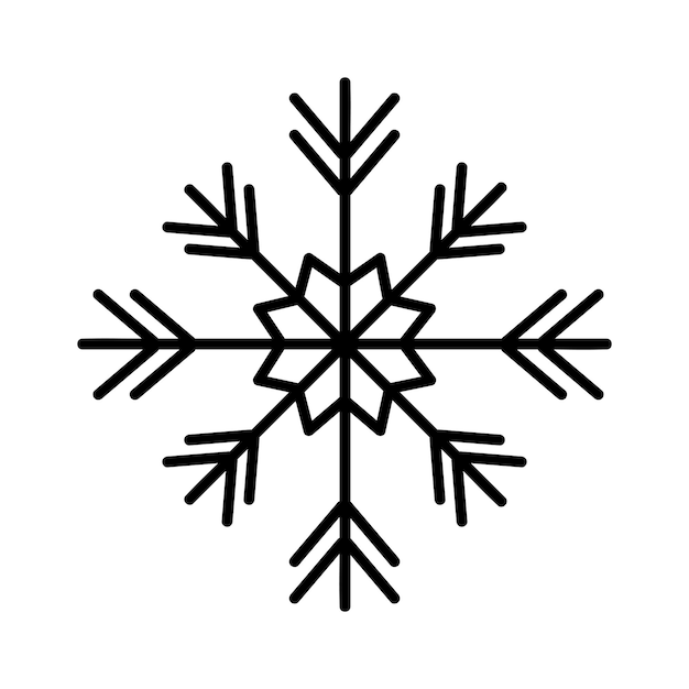 ベクトル スノーフレークの装飾エレメント。手描きのスノーフレークが分離されました。クリスマス、新年のベクトル要素