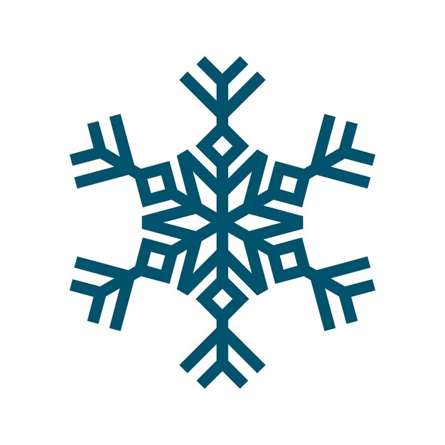 Snowflake Element Vector Flat Design