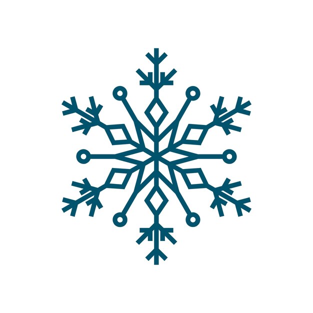 Snowflake element vector flat design