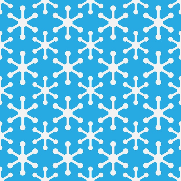 Snowflake ices blue seamless pattern background