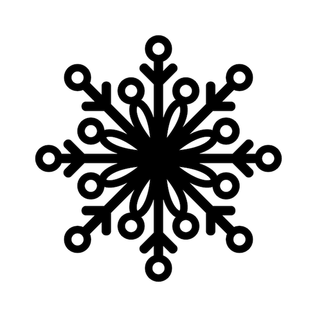 Vector snowflake icon logo. christmas vector snow symbol