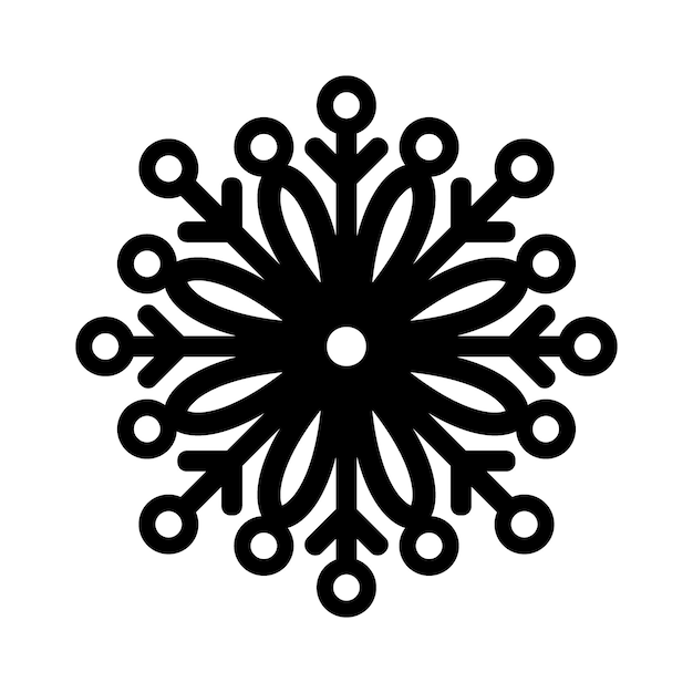 Logo dell'icona del fiocco di neve. simbolo della neve di natale vettoriale