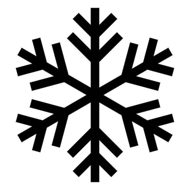 スノーフレークアイコンのロゴ。クリスマスベクトル雪のシンボル