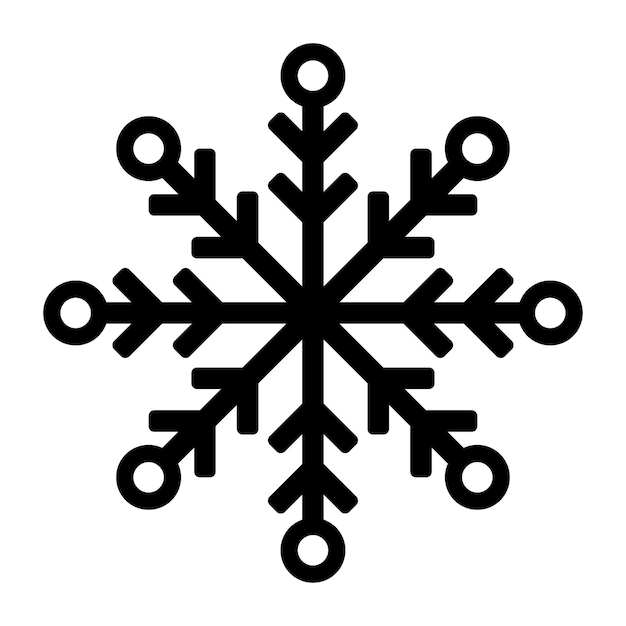 Snowflake icon logo. christmas vector snow symbol