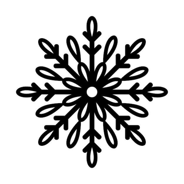 Snowflake icon logo. Christmas vector snow symbol