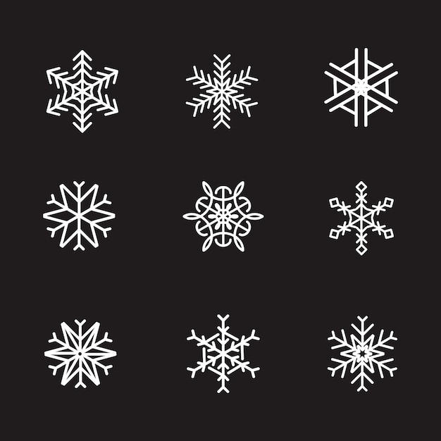 Snowflake Icon logo christmas