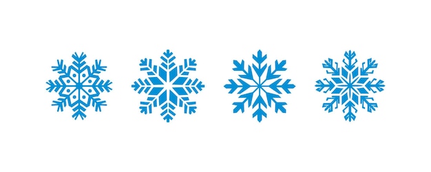 Snowflake icon set Vector illustration design