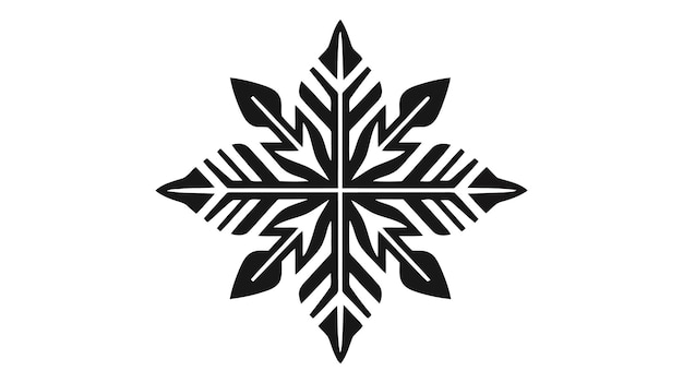 Vector snowflake icon vector logo isolated on white background